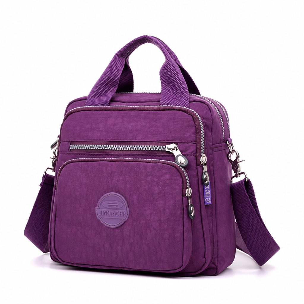 Water-Repellent Multi-Compartment Crossbody Bag