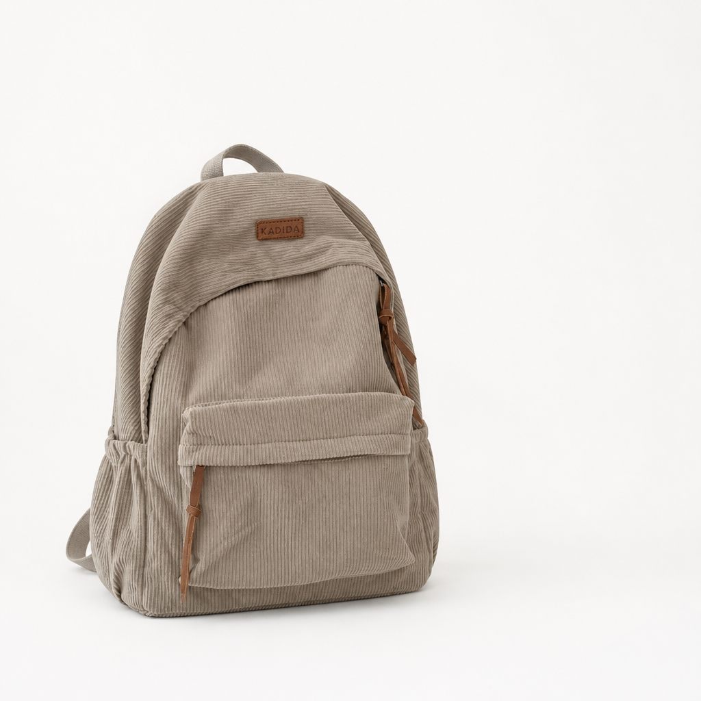 Large-Capacity Corduroy Minimalist Backpack