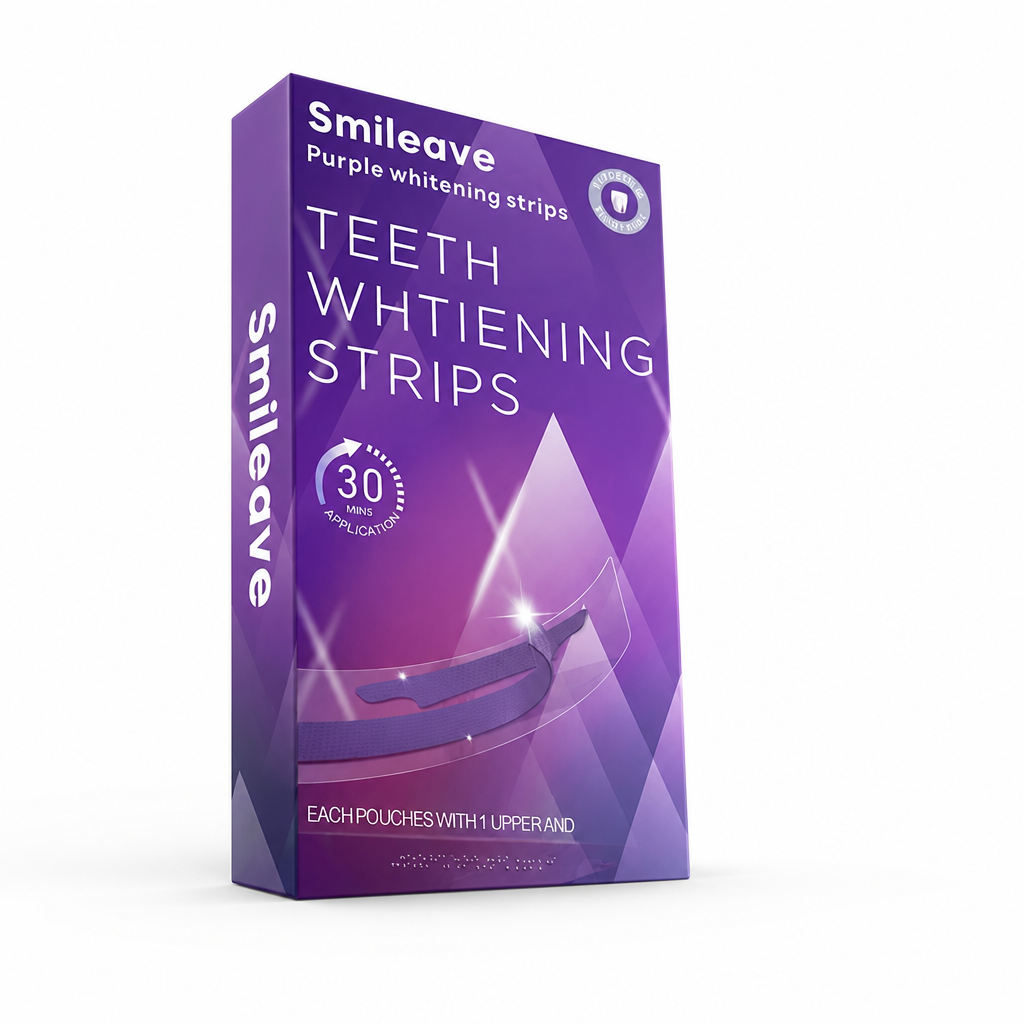 Peroxide-Free & Gentle Teeth Whitening Strips (30-Min Wear)