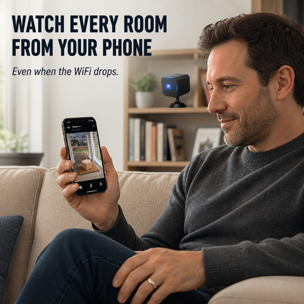 SecureVue™ — Monitor Every Room via Your Phone, Even Offline