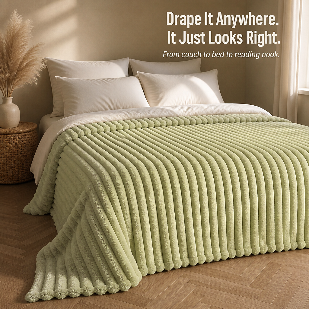 CozyNest™ — Envelop Yourself in Ribbed Flannel Comfort That Hugs You Back