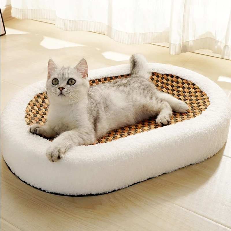 Cat Lounge with Built-in Scratching Zone