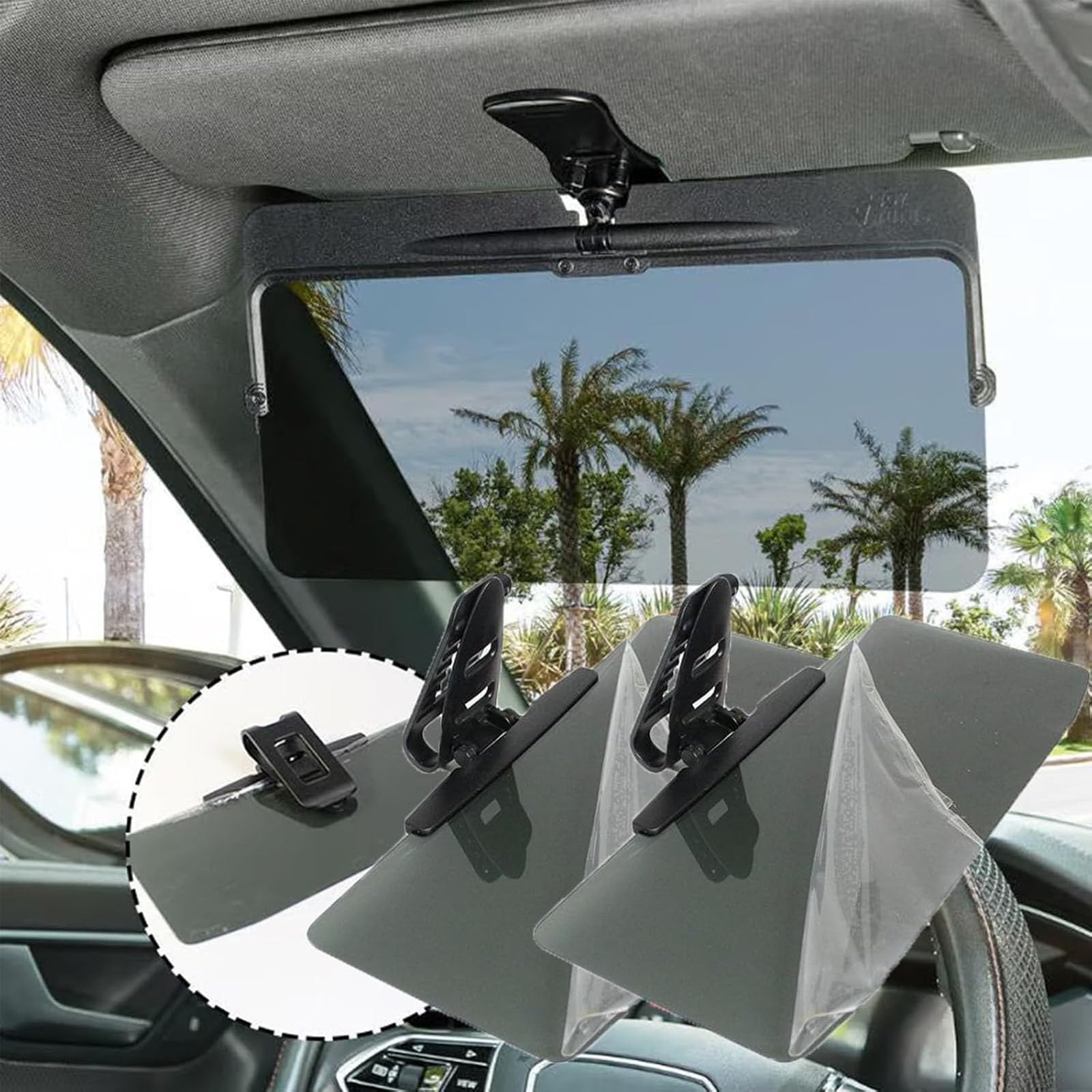 Polarized Glare-Reducing Sunshade for Cars
