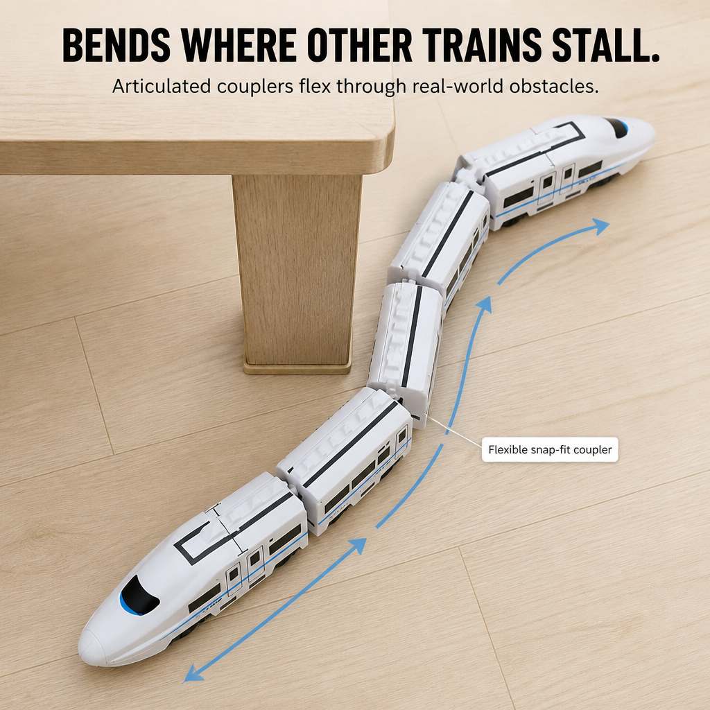 TrackMaster™ — Bypass the Tracks and Launch a Curving Bullet Train Anywhere