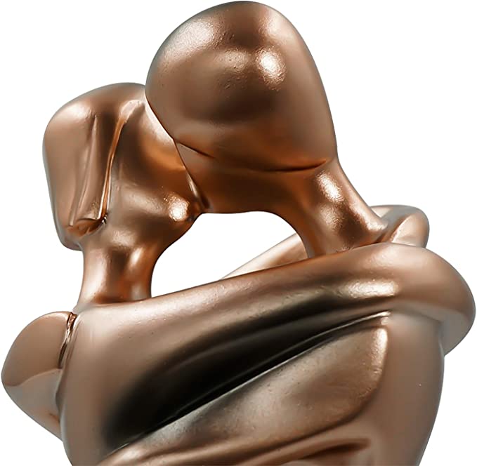 Timeless Design Bronze-Toned Decorative Sculpture featuring Two Figures