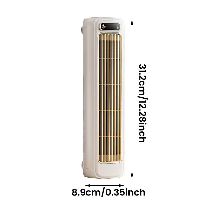 Portable Cordless Tower Fan – Rechargeable Cooling Device for Travel, Desk, and Bedside