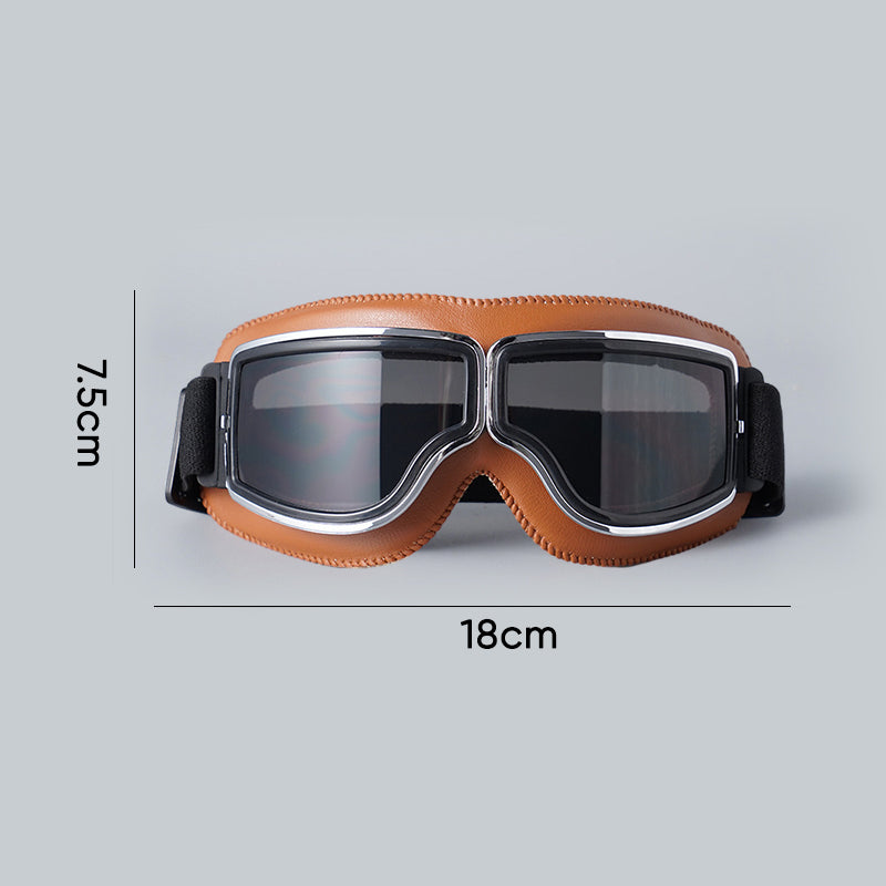 Adjustable Strap Vintage Style Motorcycle Goggles