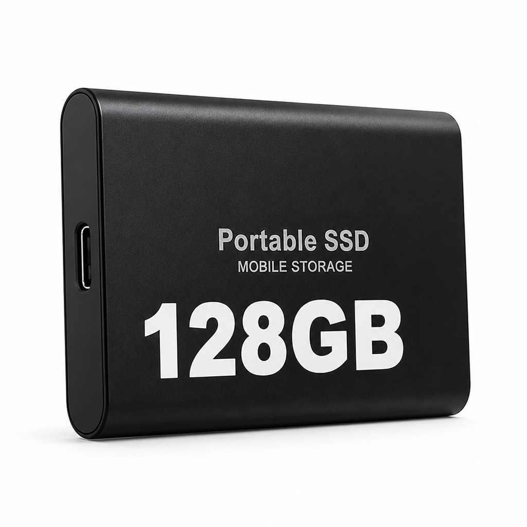 High-Speed USB-C Shockproof Aluminum External SSD (128GB)