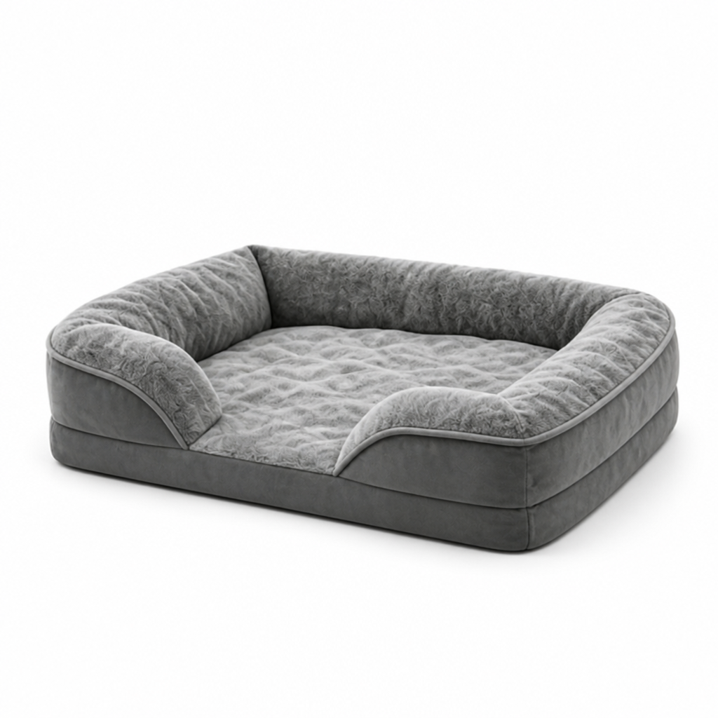 Orthopedic Egg Crate Foam Dog Bed (Removable Washable Cover)