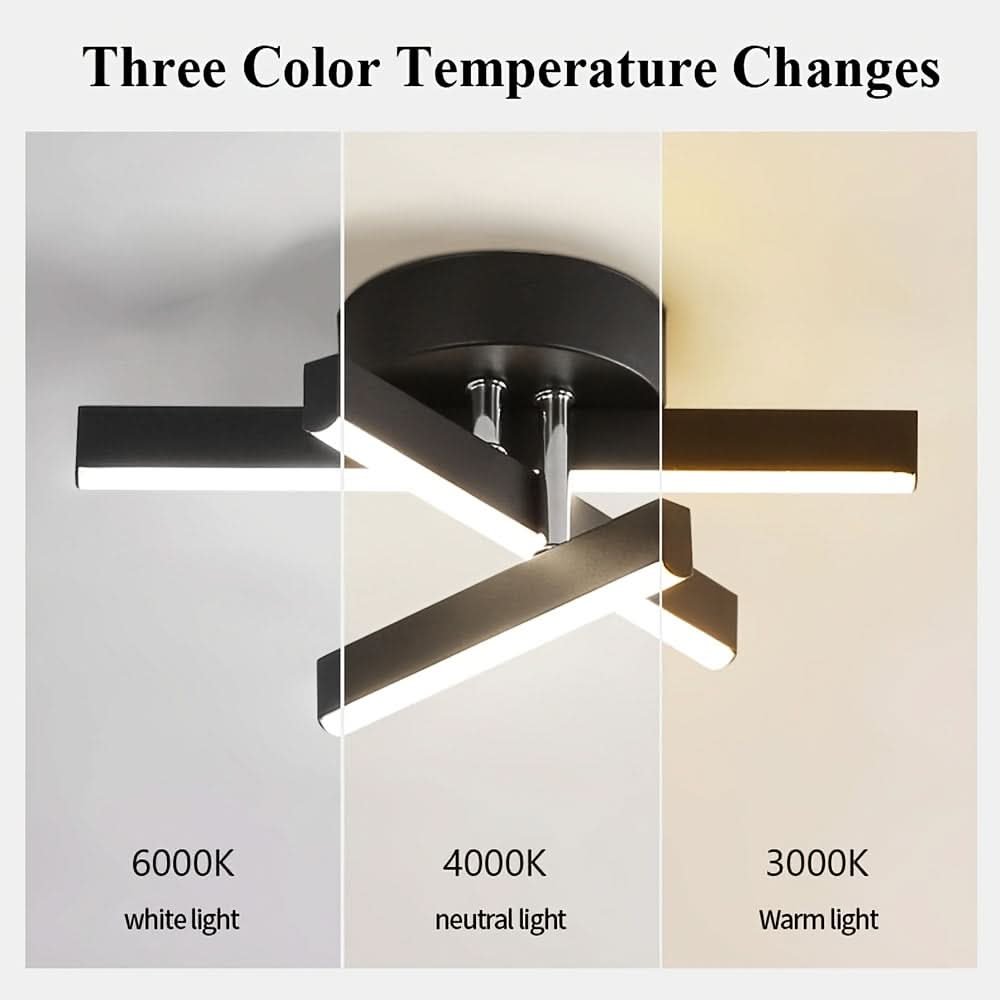 Contemporary Three-Color LED Ceiling Lamp