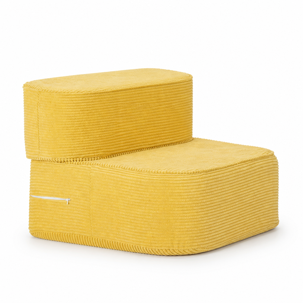 Memory Foam Folding Pet Stairs (Removable Washable Cover)