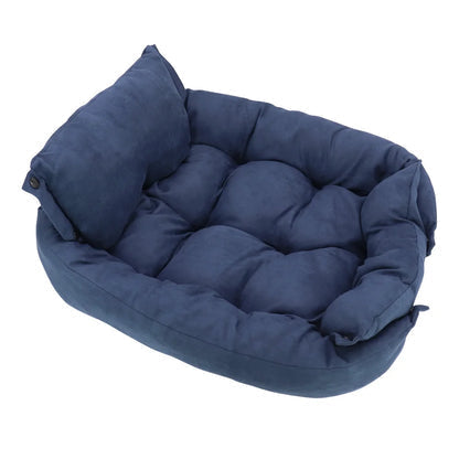 3-in-1 Pet Bed – Lounger, Mat, and Snuggle Cave