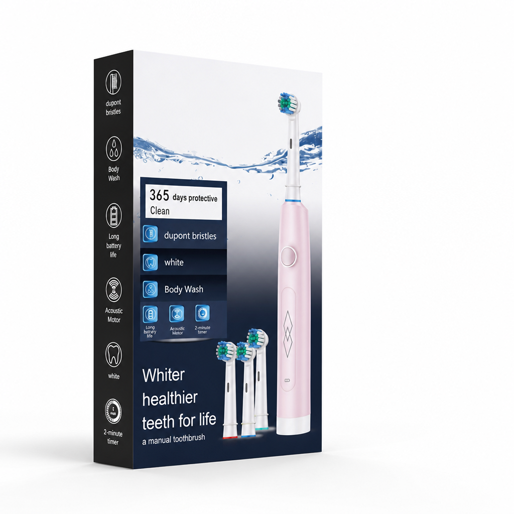 Automatic Deep-Cleaning Rechargeable Soft-Bristle Electric Toothbrush