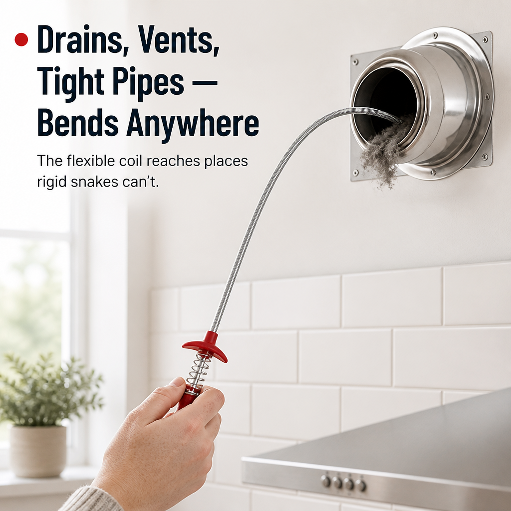 DrainMaster™ — Extract the Gnarliest Hair Clogs Without Calling a Plumber