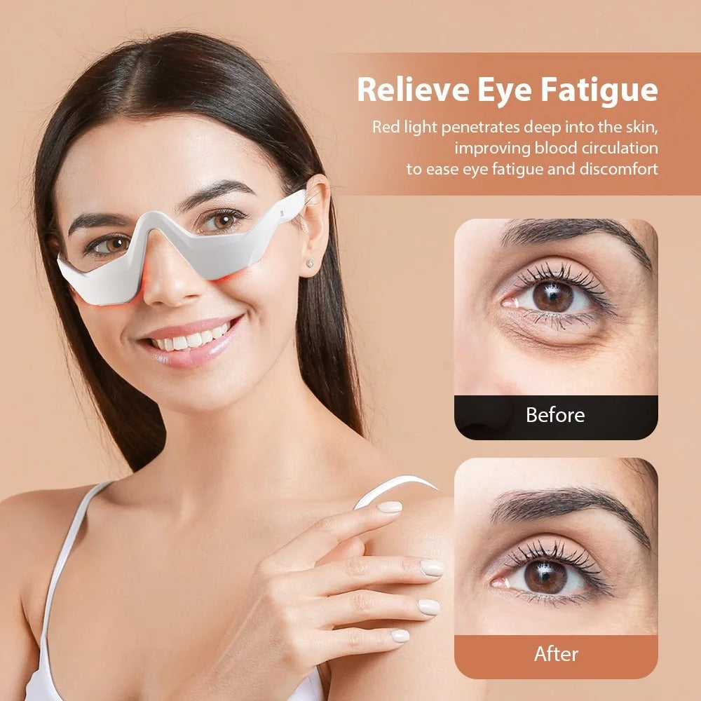 Eye Massager with Four Modes and Red Light for Wearable Relaxation