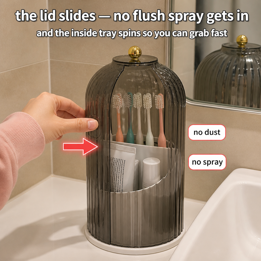 MetroLux™ Brush & Beyond Organizer — Turn Bathroom Mess into Crisp, Clutter-Free Serenity