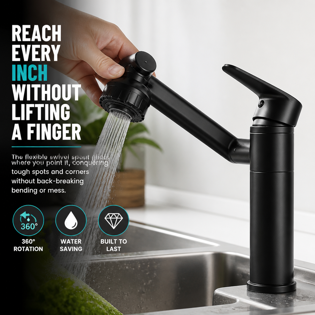 FlowMist™ — Swivel to Every Corner and Rinse Splash-Free Every Day | Full Faucet Upgrade