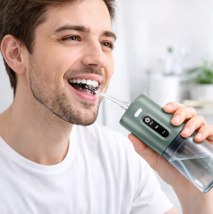 Water Flosser for Dental Care with Interchangeable Nozzles