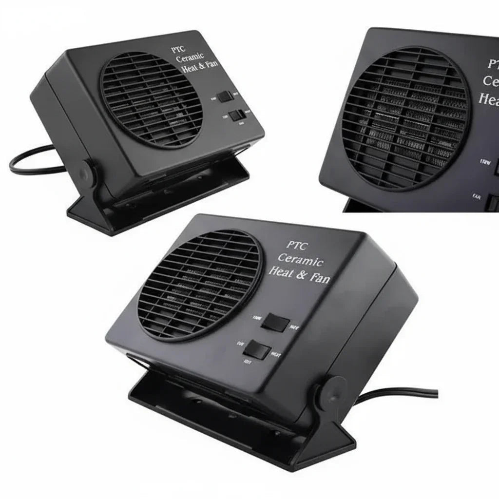 Portable Defroster Fan for Cars - 12V Ceramic Heater 150W-300W