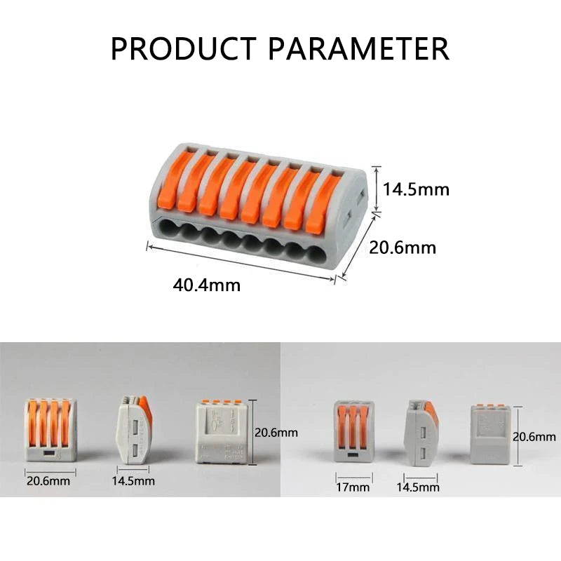 10-Piece Wire Connector Kit – Tool-Free Electrical Connections