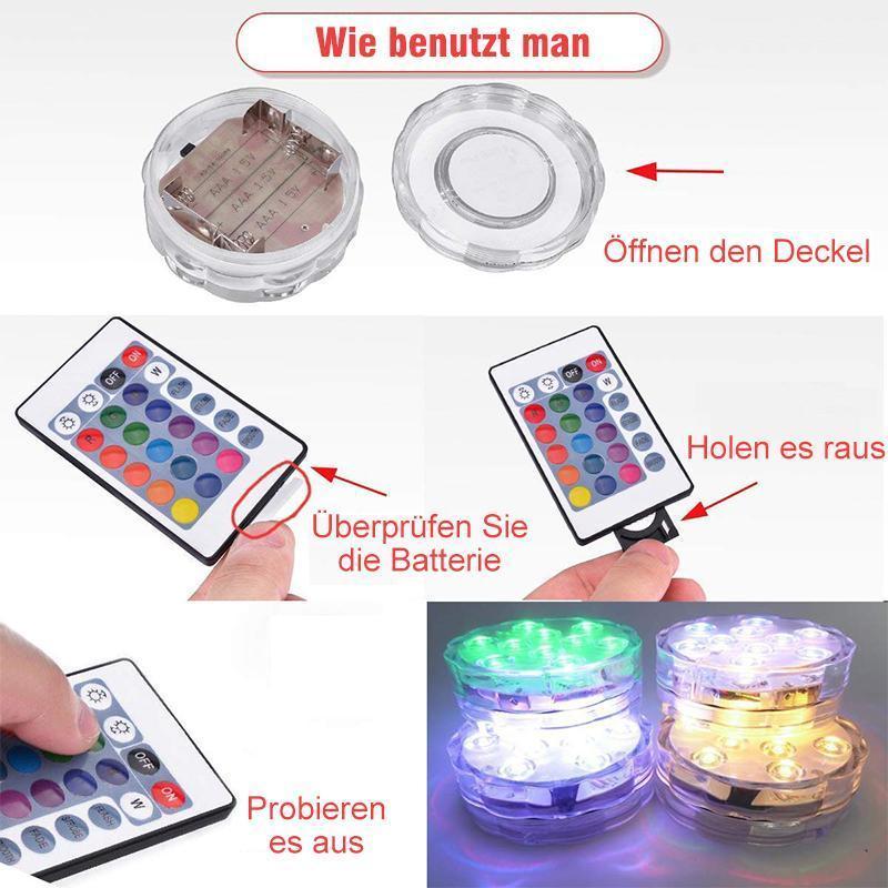Remote-Controlled LED Underwater Light for Pool and Aquarium