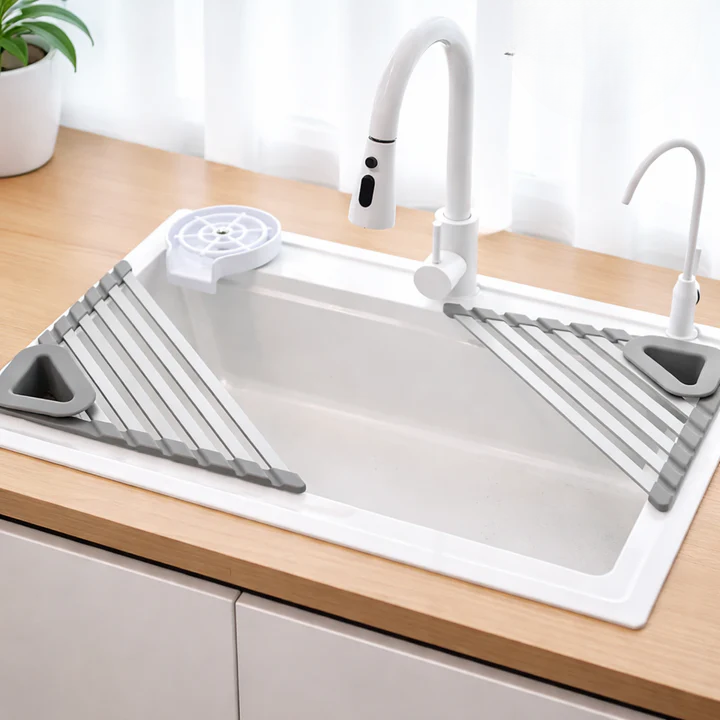 Kitchen Corner Organizer with Direct Sink Water Flow