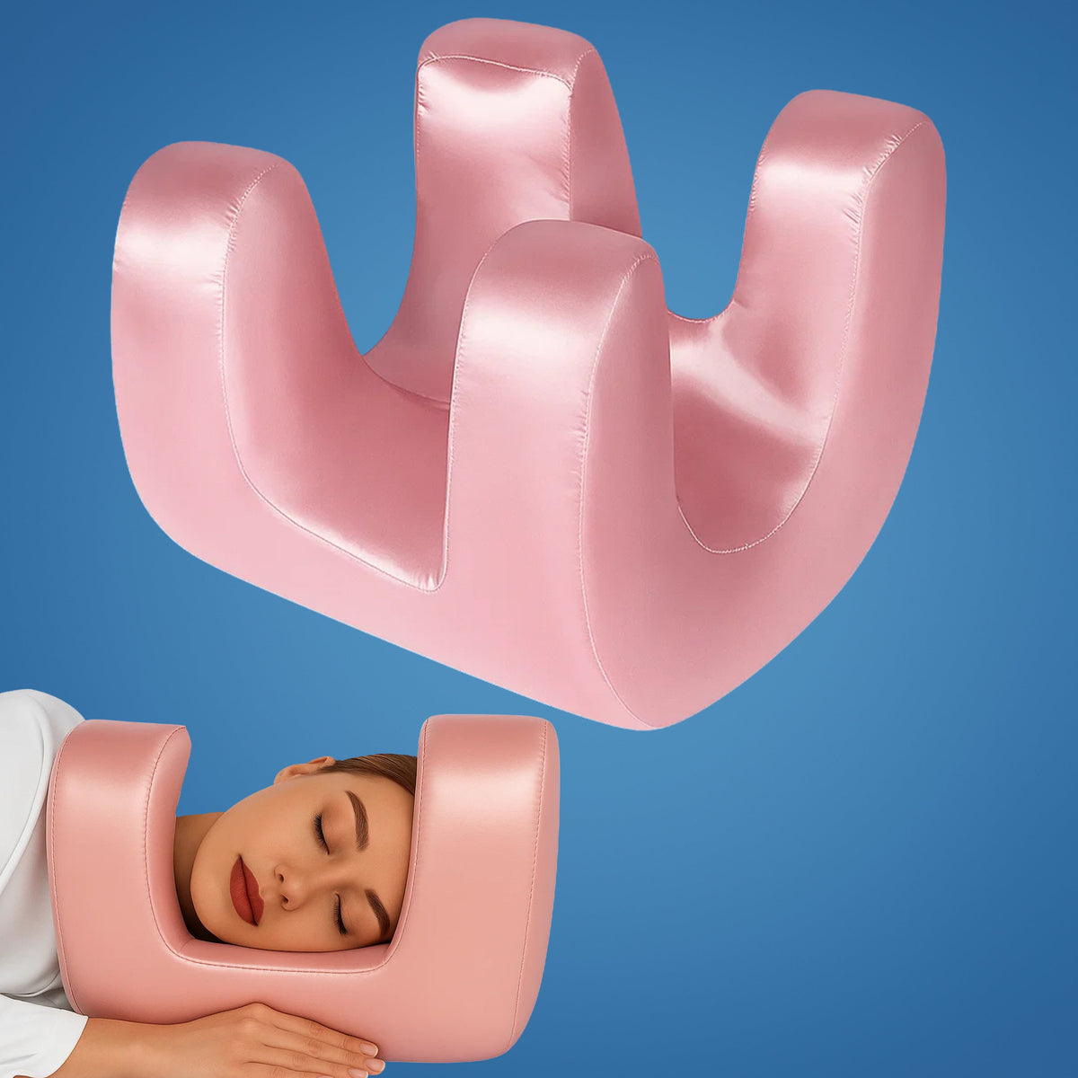 Cooling Memory Foam Contour Pillow for Skin Care and Wrinkle Reduction
