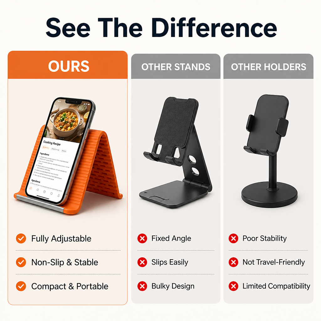 FlexiStance™ — Shape Your Device, Free Your Neck and Hands