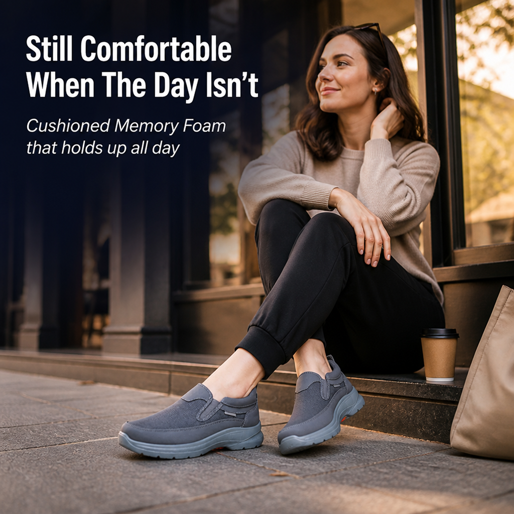 StrideEase™ — Slip Into All-Day Energy and Freedom from Foot Pain
