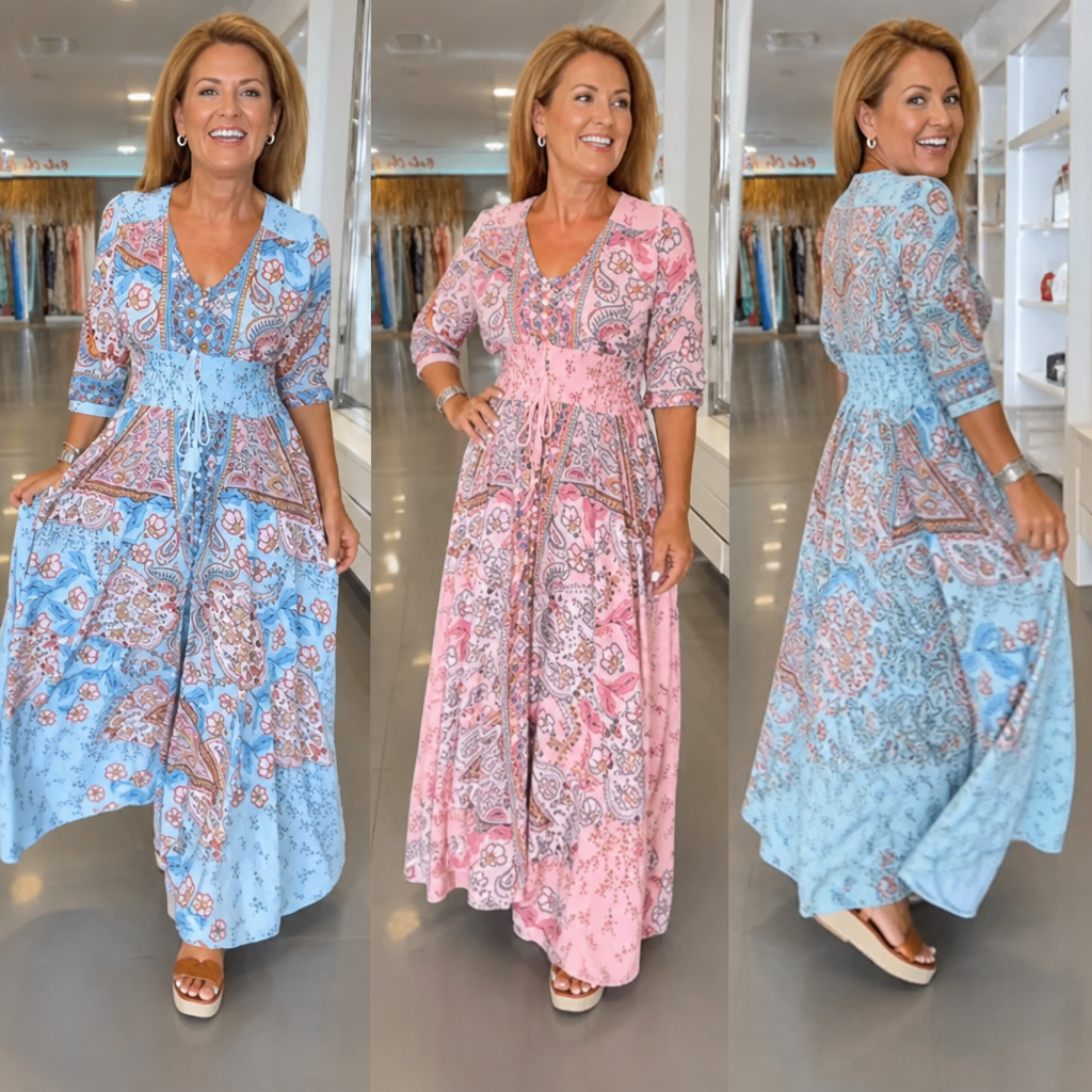 LunaFleur™ Long Floral Dress — Celebrate Every Curve with Featherlight Confidence