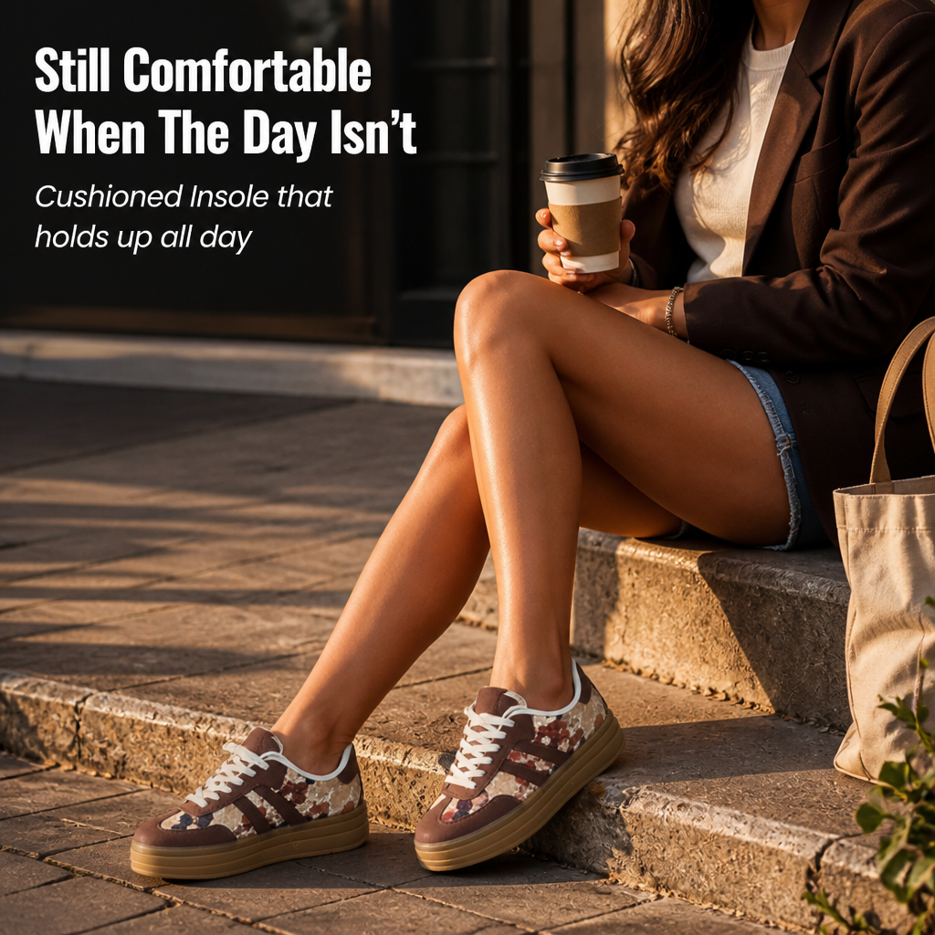 EmberLuxe™ — Step Confidently with All-Day Comfort and Subtle Sparkle
