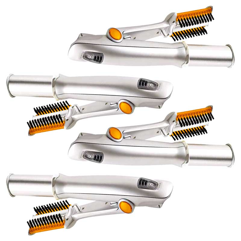 2-in-1 Rotating Hair Styling Brush and Iron for Professional Use
