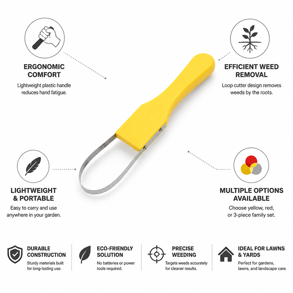 Ergonomic Lightweight Hand Loop Weeder