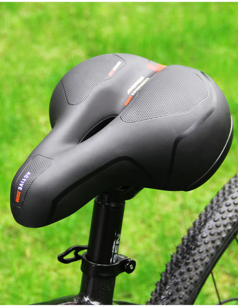 Ventilated Bicycle Seat with Shock Absorption and Ergonomic Design
