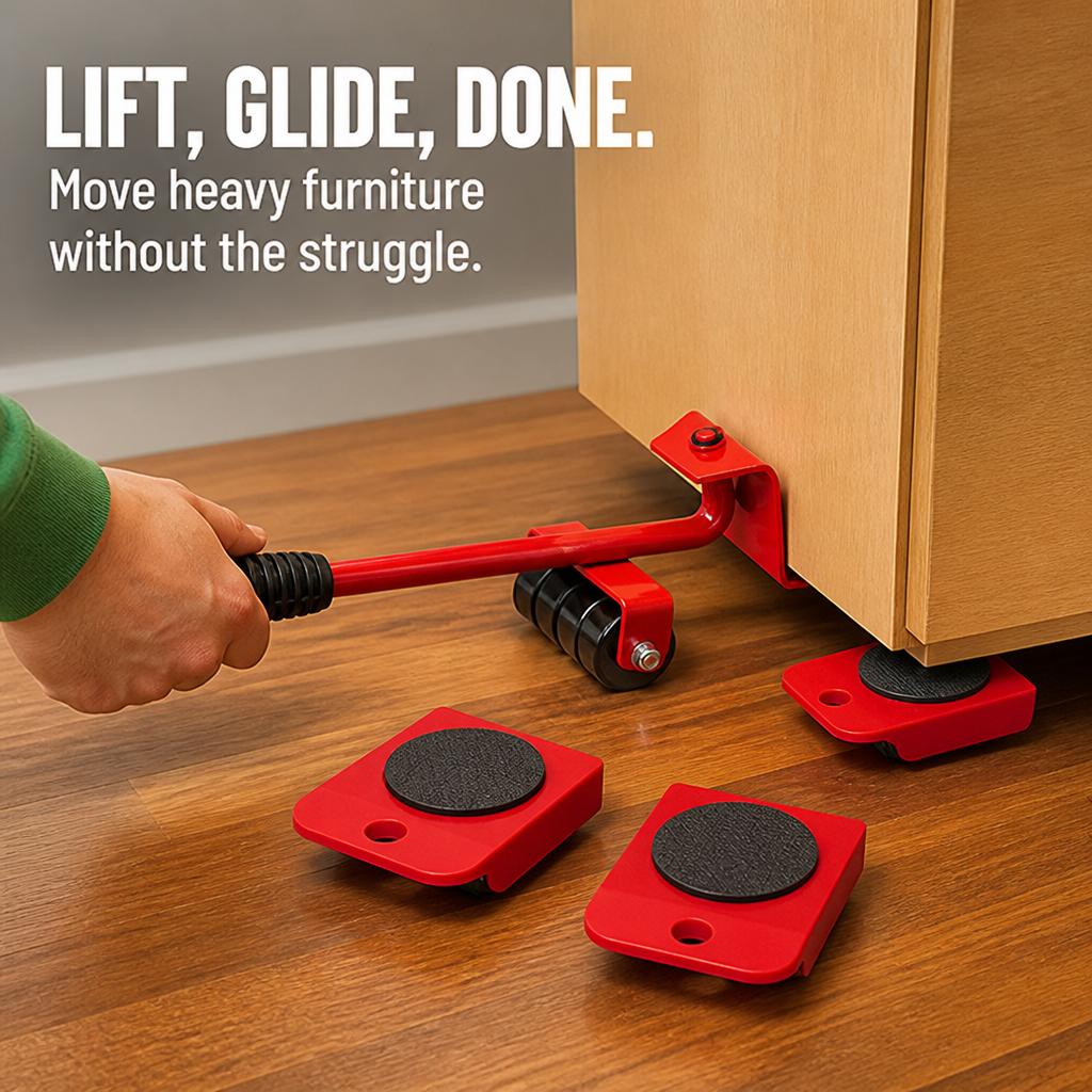 GlideLift™ — Take Control and Move Heavy Furniture Without the Strain or Stress