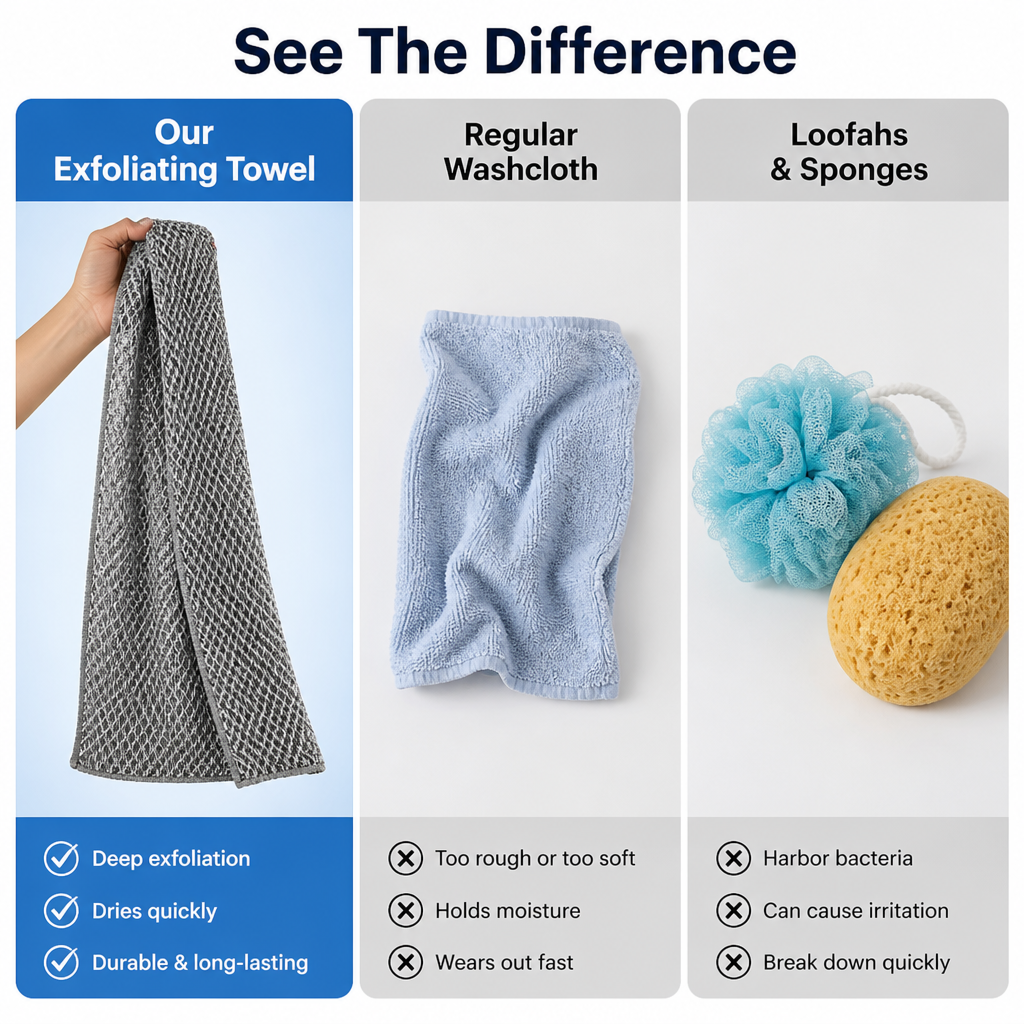 SilverSilk™ Exfoliating Towel — Experience Silky, Clear Skin That Glows with Every Shower