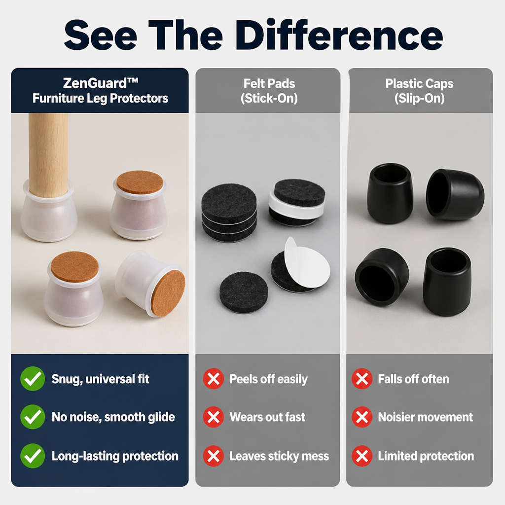 ZenGuard™ Furniture Leg Protectors — Quietly Defend Your Floors and Reclaim Peace at Home