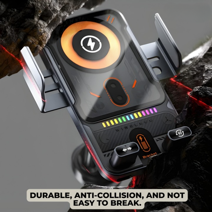 Smartphone Car Mount with Wireless Charging Capability