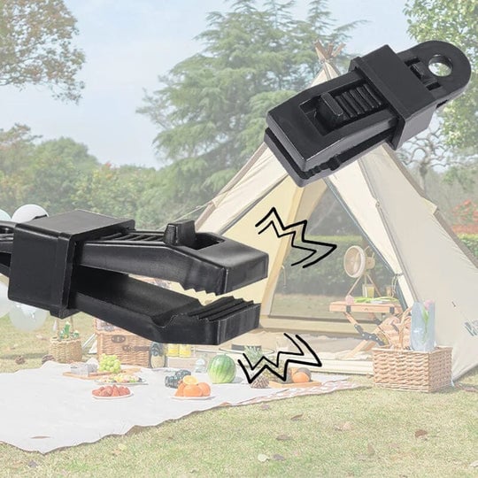 Weatherproof Clothespins Set - 50 Pieces with Spiral Lock