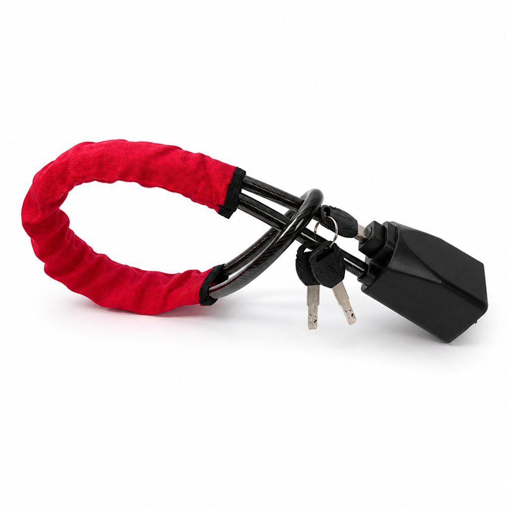 Braided Steel Core PVC-Coated Steering Wheel Lock (Universal Fit)