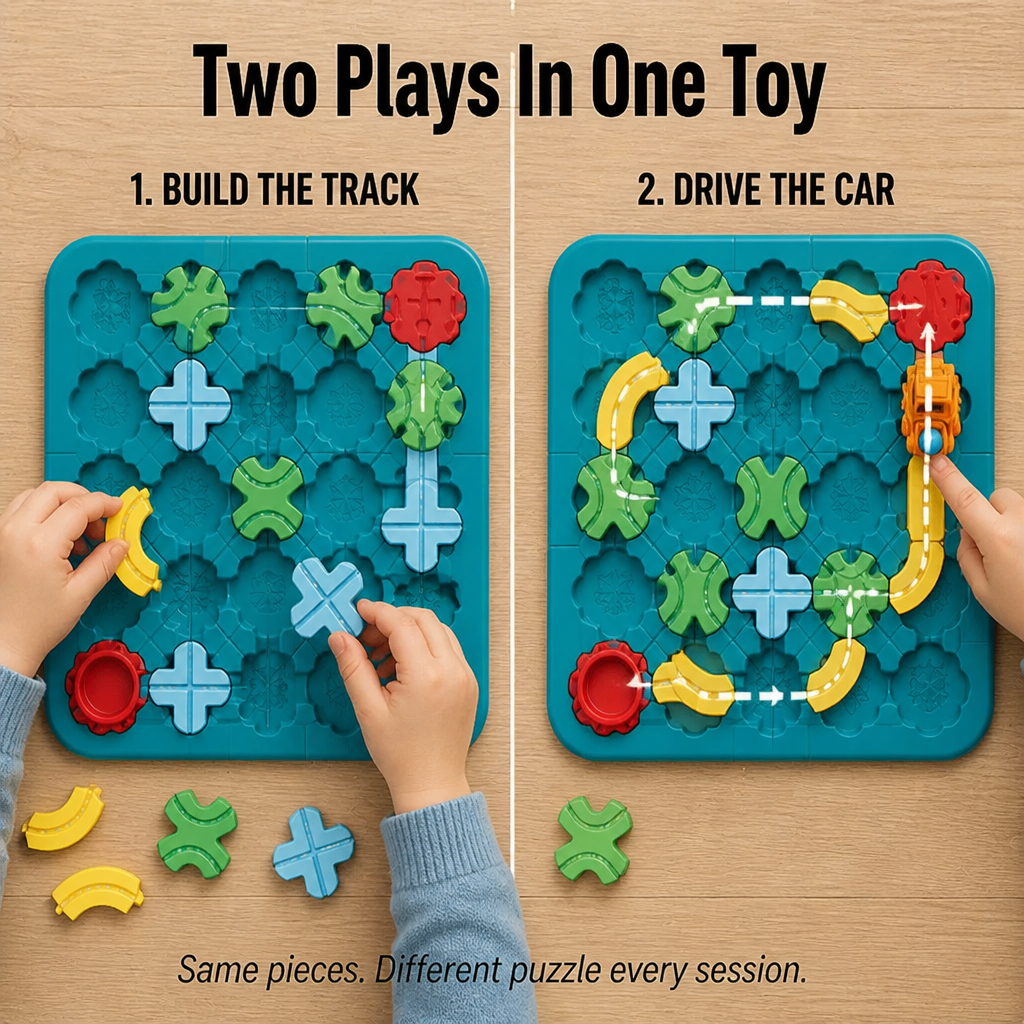 BrainTrail™ Maze — Construct The Path, Steer The Car, Exercise Little Minds