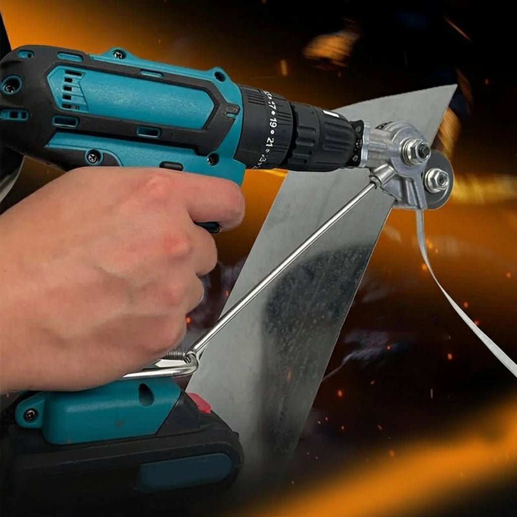 Professional Nibbler Tool with Sheet Metal Cutter Drill Attachment