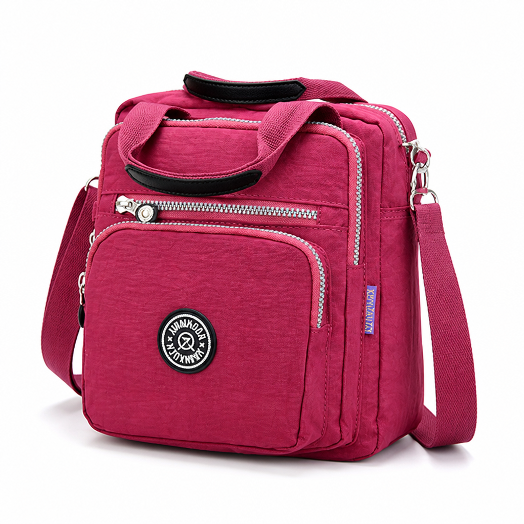Water-Repellent Multi-Compartment Crossbody Bag