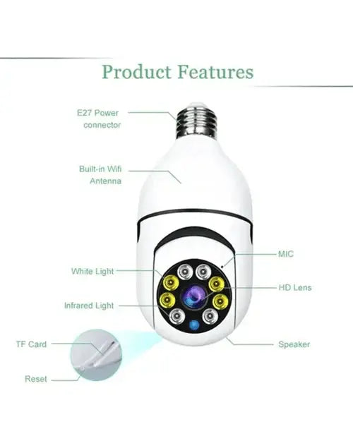 Surveillance Camera | 360° Pan Rotation | Night Vision and Motion Detection | HomeOrbit