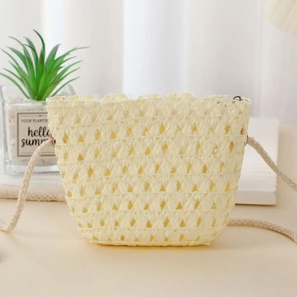 Woven Straw Mini Crossbody Bag