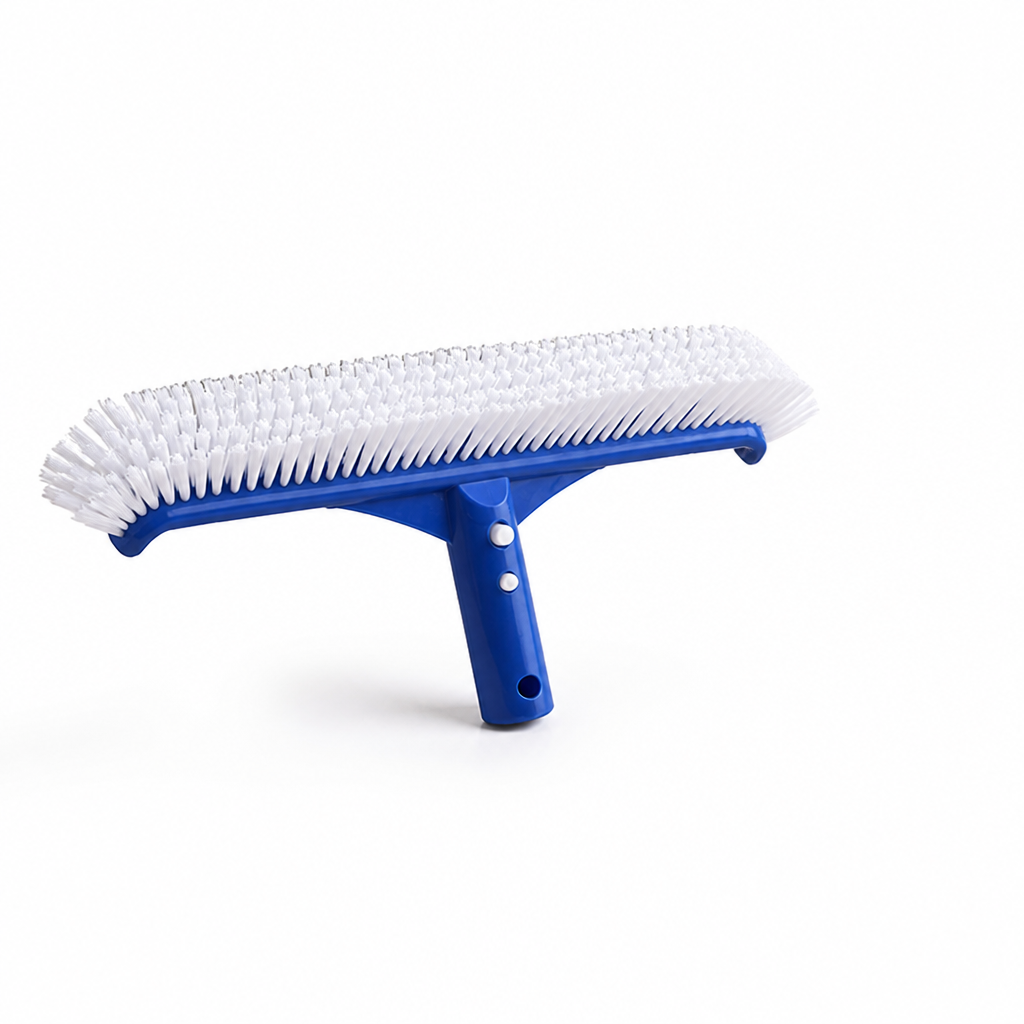 45° Angled Curved-End Nylon Pool Brush Head (Quick-Connect, 17in)