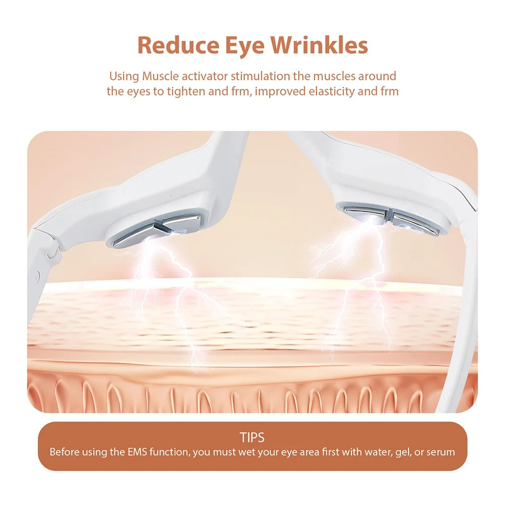 Eye Massager with Four Modes and Red Light for Wearable Relaxation