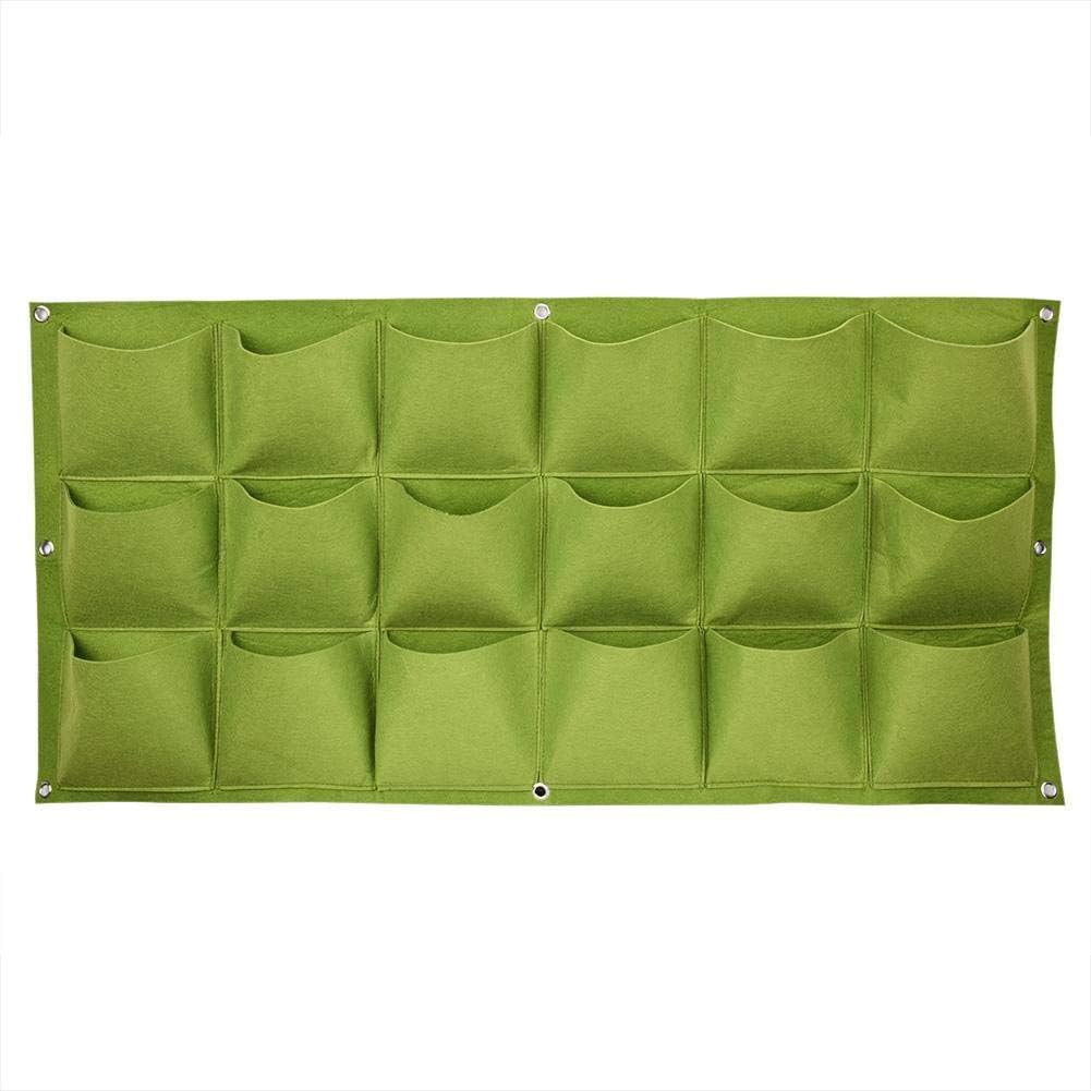 Wall-Mounted Vertical Plant Bag with 18 Pockets Made of Felt