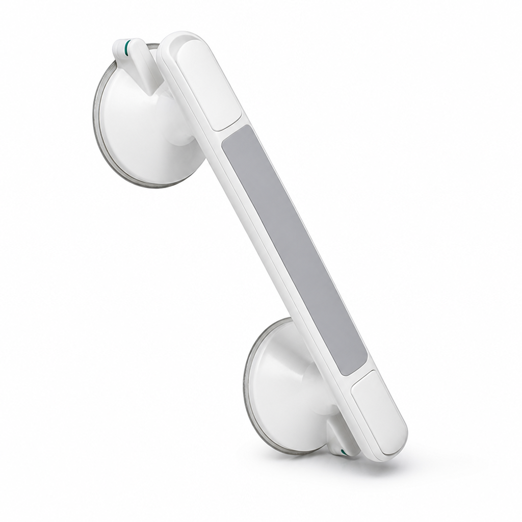 Locking Suction & Textured Non-Slip Grab Handle (No-Drill)