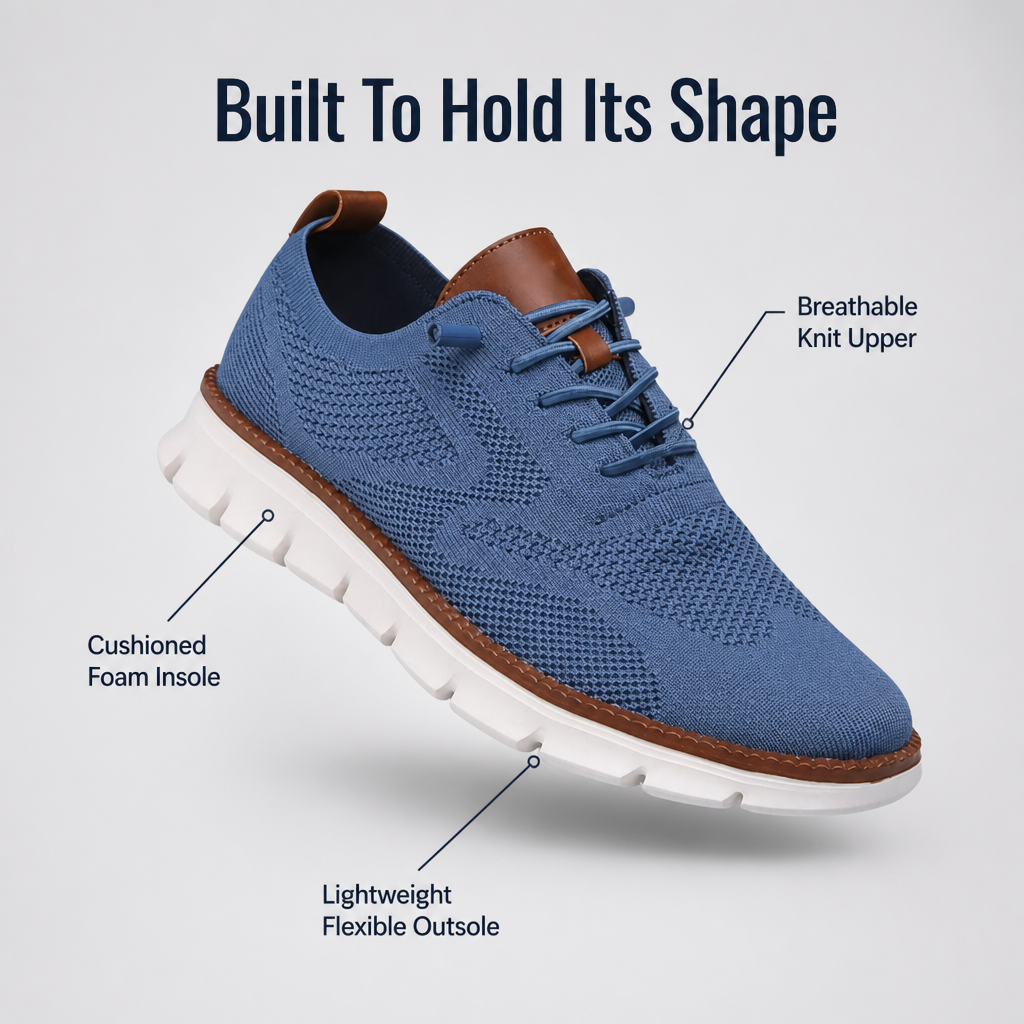 StrideAura™ – Breathable Knit Walking Shoes with Orthopedic Arch Support